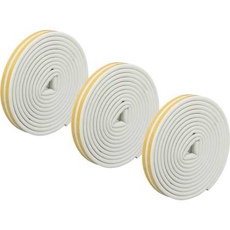 3Pcs Bande d'étanchéité de porte épaisse isolante anti-choc insonorisante adhésive pour garage fenêtre (1/5)