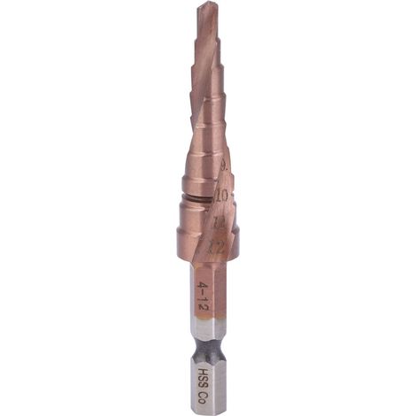 Step Drill Bit Multifunctional Cobalt Coating High Speed Steel Hex Shank Hole Opening Tool4-12 (1/5)