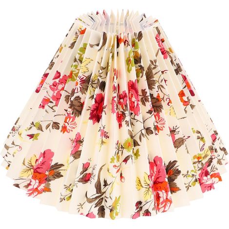 Abat-jour, Accessoire Lumineux Multifonction en Tissu Plissé Décoratif en Fer et Tissu pour Lampe de Table E27, pour Décoration Intérieure Élégante (1/5)