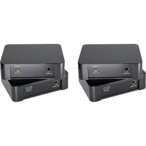 2X 200M UHF Hifi numérique sans fil émetteur récepteur sans fil audio Stereo musique adaptateur Transceiver pour Ipad (1/5)