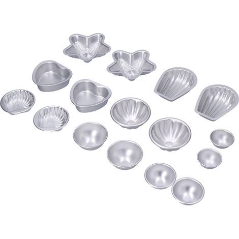 Moule à sels de bain en alliage d'aluminium, en forme de boule, de cœur et de pétale, pour la cuisson de gâteaux (lot n° 17) (1/5)
