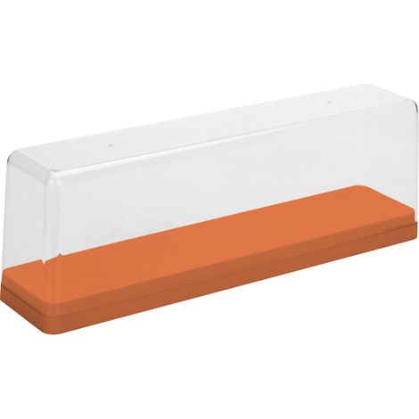 Boîte de rangement pour figurines, empilable, anti-poussière, transparente, orange, vitrine de collection pour poupées dessin animé (1/5)