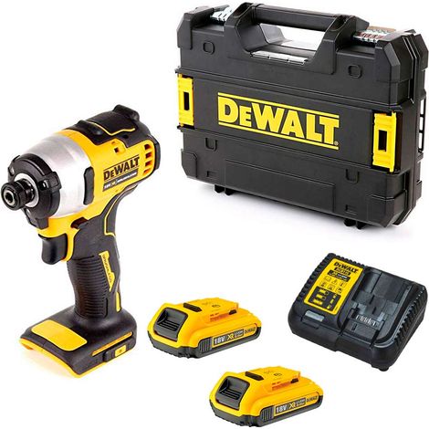 DeWalt DCF809D2T Cordless 18v XR Brushless Compact Impact Driver With 2x 2Ah Batteries Case And Charger