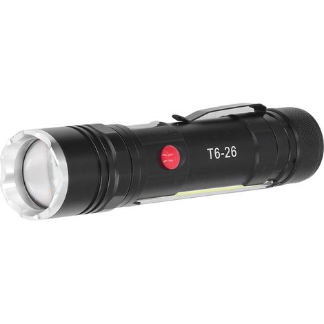 Petite lampe torche magnétique rechargeable par USB, étanche, zoomable, 4 modes d'éclairage LED, idéale pour le camping et les réparations.