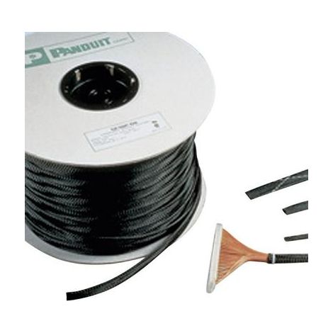 Panduit SE75P Schwarzes, dehnbares, geflochtenes Kabelschutzrohr
