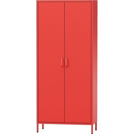 Armoire métallique FLAVIO, 800 x 1850 x 450 mm, Modern: rouge (1/5)