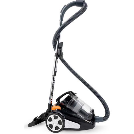 Aspirateur Sans sac 700 W Capacité de poussière: 3.0 l Combi Brosse Rayon d'action: 8.50 m Filtre à air HEPA Anthracite / Noir / Orange