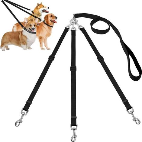 Guinzaglio per cani regolabile 3 in 1 in nylon per passeggiate, addestramento e jogging per cani di taglia media e piccola, adatto a più animali domestici e 1, 2 o (1/5)