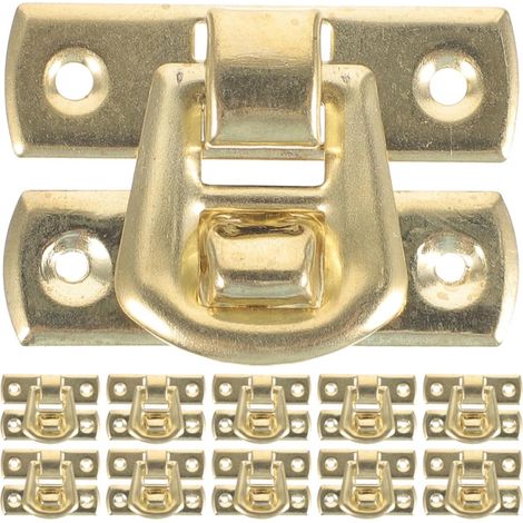 20 cierres de aleación de zinc para cajas de joyería, broche de metal amarillo, fácil instalación, para cajas y estuches de joyería de madera, 3122 mm (1/5)