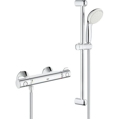 Grohe Grohtherm 800 Thermostat-Brausebatterie Brausegarnitur 600 mm 34565001