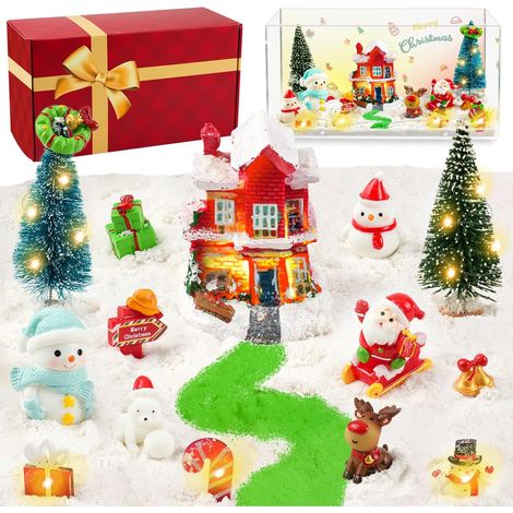 Set natalizio DIY villaggio invernale con illuminazione LED (1/5)
