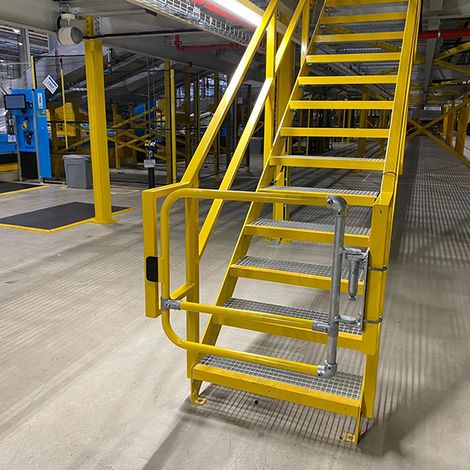 Cancello di sicurezza Kee Gate - Verniciato in giallo sicurezza - SGEUPC2