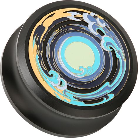 Stabilisateur de disque vinyle LP professionnel avec coussinet inférieur en silicone pour amortir les vibrations, noir