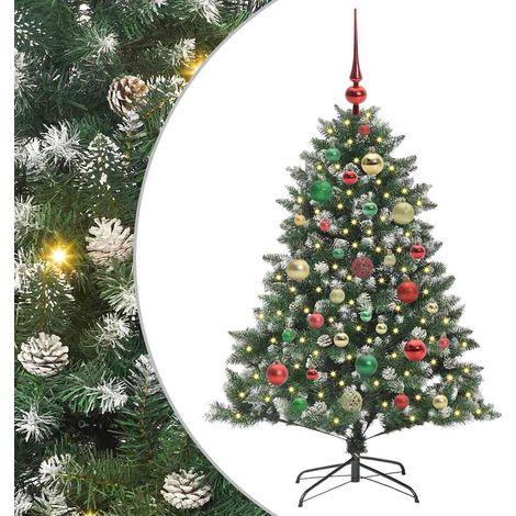 Árbol de Navidad artificial Verde 120 cm PVC, Plástico y Acero vidaXL