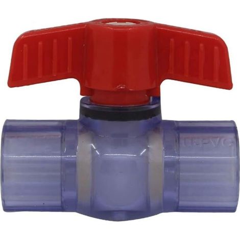 Vanne boisseau pvc 20 25 32 40 50 63mm vanne a coller robinet boisseau sphérique vanne a bille piscine a sphere (Diamètre Intérieur 20mm)