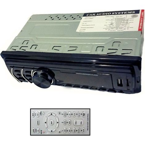 Trade Shop - AUTORADIO MIT FREISPRECHFUNKTION, BLUETOOTH, AUX, MP3, SD, USB, 65WX4 LE-502, FARBLICHTER - (1/4)