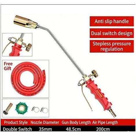 DBBEGK Pulvérisateur de désherbage/dégivrage portable au propane avec allumeur à bouton-poussoir et tuyau de 2 m (1/5)