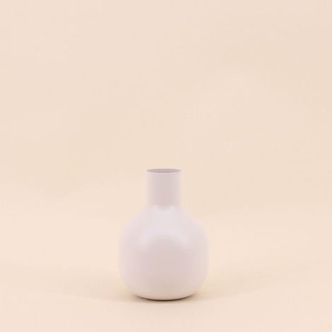 Vase en métal beige, H15cm (1/5)