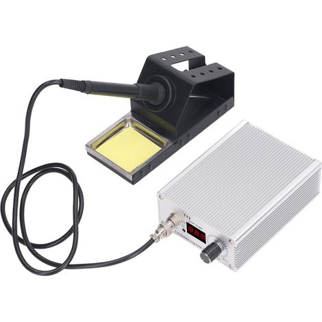 Station de soudage numérique avec mise en veille automatique, fer à souder 75 W, affichage numérique, 150-480 °C, prise UE 100-230 V (1/5)