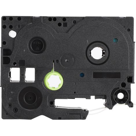 Ruban d'impression thermique blanc sur fond vert 12 mm pour étiqueteuse Brother/TZe (1/5)