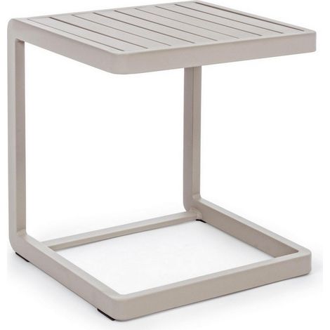 Bolzano Kolli Gartentisch 40x40 beige als Beistelltisch zum Liegestuhl (1/5)