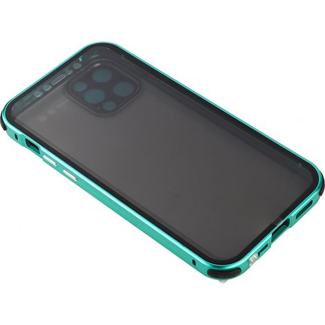Coque iPhone 12 Pro Magnétique Anti‑Regard avec Verre Double Face et Protection Adsorption (1/5)