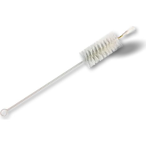 Goupillon litre Ø 5,5 cm Tige acier torsadé Brosse nylon Embout bottelé - A l'unité - Cylindrique (1/5)
