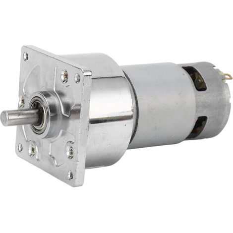 Moteur à engrenages CC autobloquant, boîtier en alliage d'aluminium, bobine en laiton, microturbine à engrenage à vis sans fin, 24 V CC, 3,8 A, 70 tr/min, 13,6 kg.FCM (1/5)