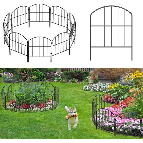 28 Pack Decorative Pet Fencing 16" x 30 Feet Domed Design Stainless Metal No Digging Fence for Dogs Rabbits Garden Patio Yard (1/5)