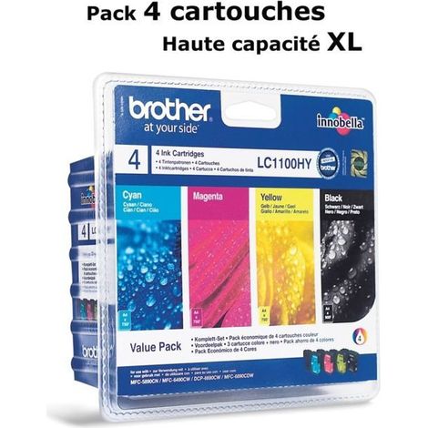 Cartucho de Tinta Original Brother LC-1100XL Alta Capacidad Multipack/ Cian/ Magenta/ Amarillo/ Negro (1/5)