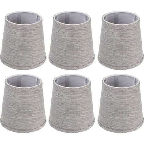 Online Store Couverture de lumière moderne en tissu, Film intérieur pour abat-jour, Style européen pour lustre, applique murale avec Interface E14, 6 pièces (1/4)