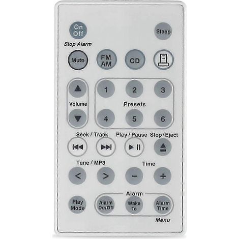 Nouvelle télécommande de remplacement pour système audio Bose Wave AWRCC1 AWRCC2 alias Wave Radio/CD II (couleur blanche) (1/4)