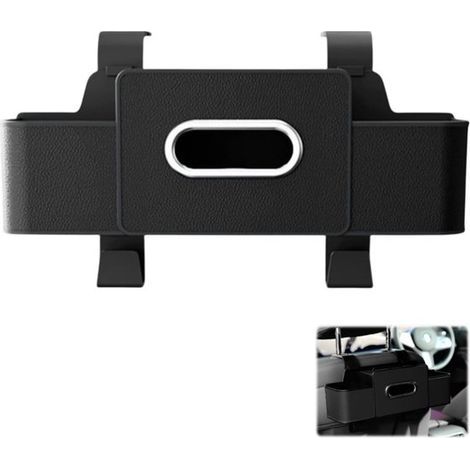 Car storage box - tissue box - car cup holder - storage rack - car accessories - suitable for most car models - black - 32.58.511.5 cm (1/5)