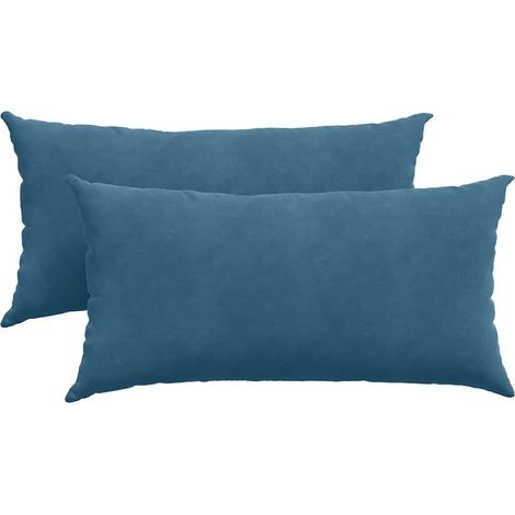 Maison Exclusive - Cuscini da Divano 2 pcs Blu 80 x 40 cm Tessuto in Cords