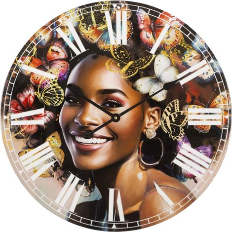 Orologio da parete Kourt in MDF multicolor