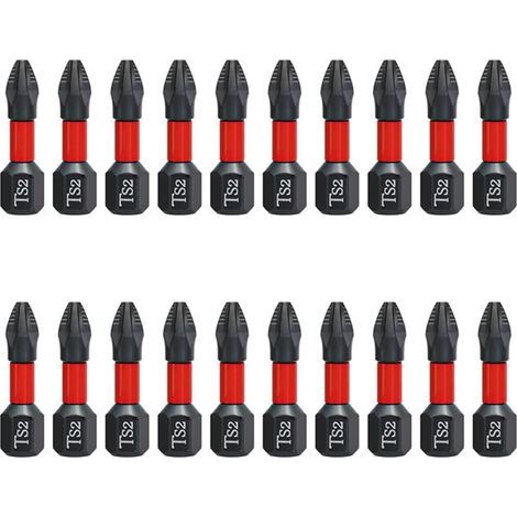 CSPARKV 20PCS 25mm Embouts de Tournevis à Tête Tournevis Cruciforme Embout Visseuse Aimanté, Mèche Croisée Antidérapante Embout Visseuse Magnétique à Tige Hexagonale (1/5)