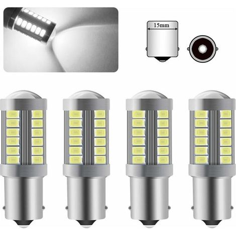 1156BA15S P21W LED Ampoule Blanc Super Brillant 6000K 5630 33 SMD Feu de Recul Stationnement Position Arrière Antibrouillard A (1/4)