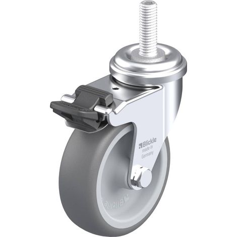 Blickle 307124 LRA-TPA 75G-FI-GS10 Ruota girevole con fermi Diametro ruota: 75 mm Capacità di carico (max.): 75 kg 1 pz