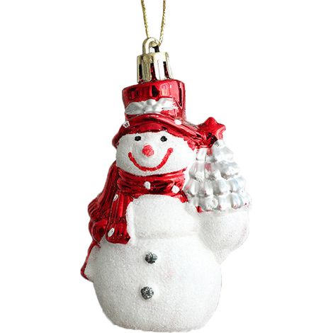 Boule De Noel - Boule De Decoration Pour Arbre De Noel En Plastique PP Avec Accroche - Style Gant Botte Boite Cadeau Barre Cadeau - Lot De 2 (1/5)