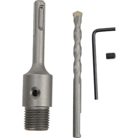 Adaptateur de perceuse en acier à haute teneur en carbone, tige ronde de 110 mm, accessoire convertisseur pour marteau. (1/5)