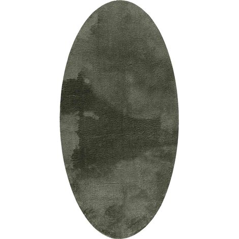 Maison Exclusive - Bereichsteppiche Oval HUARTE Waldgrün 80 x 150