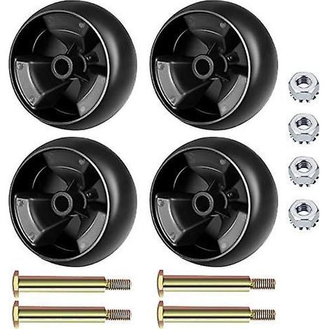Roues de plateau de coupe améliorées Techecook pour tondeuses MTD, Cub Cadet et Troy Bilt - Remplace les références 112-0677, 72-025 et 938-3056 (1/4)
