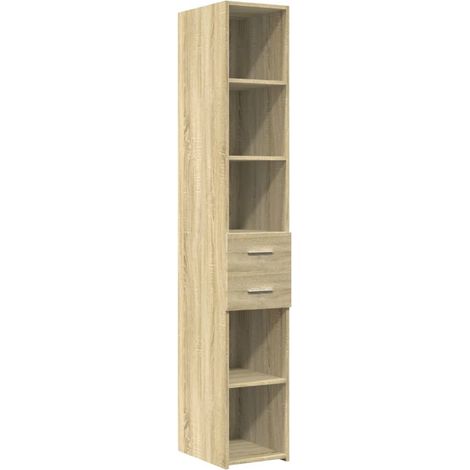 Aparador aparador cómoda armario mueble organizador cocina salón salón alto Sonoma 30 x 42,5 x 185 cm madera contrachapada marrón 020033939