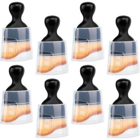Juego de 8 cepillos suaves para interior de coche, cubierta curva para colector de polvo, herramienta de limpieza multiusos para rejillas de ventilación, exterior de cuero, hogar, sofá, ordenador (1/5)