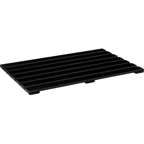 5Five Simply Smart – Caillebotis en bambou rectangulaire 35x53cm – Nettoyage facile – Pour espaces humides – Couleur noire