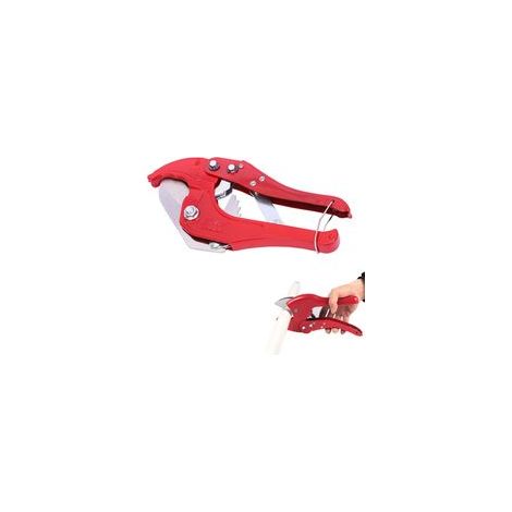 Coupe-Tuyau en Plastique de 42 mm, Coupe-Tube en PVC à Cliquet, Cisaille à Cliquet en Plastique pour Tuyau de Diamètre Extérieur en PEX, Convient pour Les Ménages, Les Travailleurs D'entretien (1/5)
