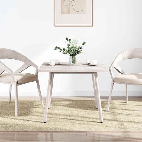 Maison Exclusive - Piano Tavolo Bianco 70x70x2,5cm Legno Massello di Pino Quadrato