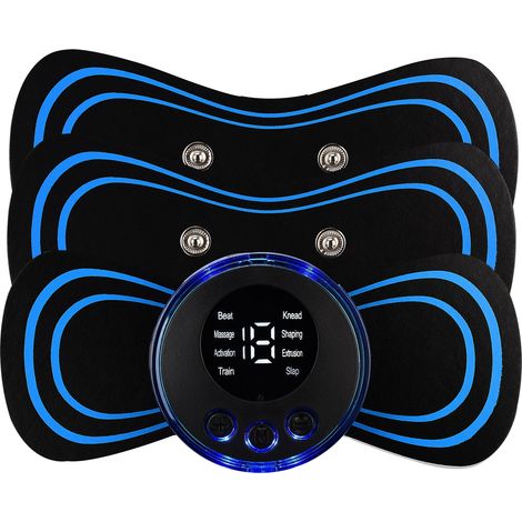 Lot Massant Mini 10 Niveaux 5 Modes Rechargeable TENS Fréquence Basse Coussinets Cervicale (1/5)