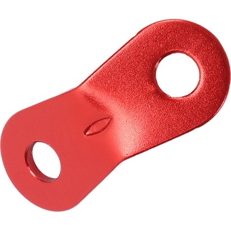 Lot de 20 tendeurs de corde en alliage d'aluminium antidérapants à double trou, robustes et faciles à ajuster, pour le camping, la randonnée et les activités de plein air (rouge). (1/5)