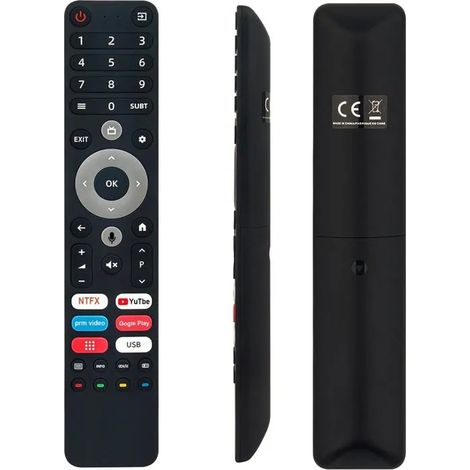 Télécommande Compatible Décodeur TNT Tele System TS6822 Pro DVB-T2 HEVC, Remplacement (1/5)